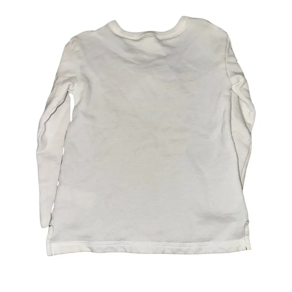 OshKosh B'gosh Long Sleeve T-Shirt Girl's Size 5T Blue White Pink Tulle Bow